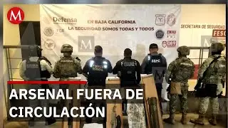 Decomisan lanzacohetes y armas tras denuncia anónima en Tijuana