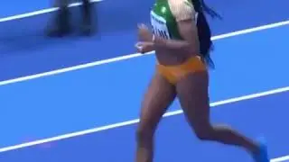 Murielle Ahour&eacute; remporte le titre mondial du 60m.