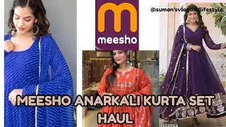 🌺Huge🌺meesho anarkali kurta set haul@meeshoapp/kurta set review