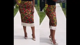 How to Sew A Pencil skirt|With A Fringe|Beginner Sewing Projects