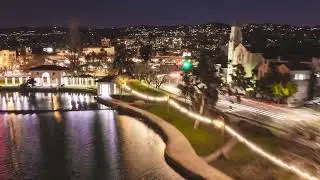 Lake Merritt 4k Drone Night Hyper Lapse