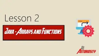 Lesson 2: Java Basics For Automation (Arrays and Functions)