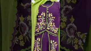 Embroidery suit designs/hand embroidery designs for suit/party wear suit #ytshorts #ytviral #shorts