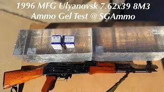 1996 MFG Ulyanovsk 7.62x39 8M3 Ammo gel test @ SGAmmo