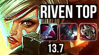 RIVEN vs KAYLE (TOP) | 8 solo kills, 9/1/2, 1.7M mastery, 400+ games, Dominating | KR Diamond | 13.7