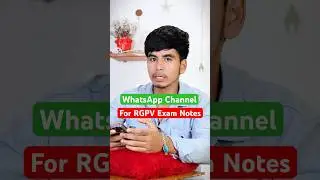 WhatsApp channel for RGPV Exam important topics and Important questions | @Growwithfarooque