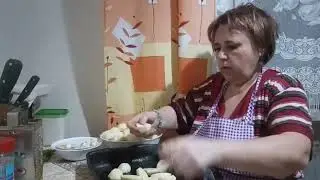 I prepared envelopes, potatoes and a delicious salad.