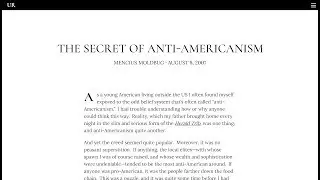 The Secret Of Anti-Americanism