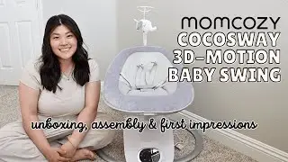 Электрические детские качели momcozy cocosway с 3D-движением | Распаковка, сборка и первые впечат...