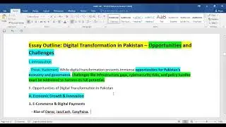 Digital transformation in pakistan opportunities and challenges #mostimportantessay #ccesindhessay