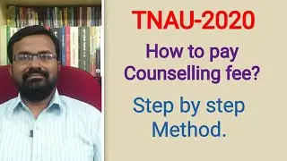 TNAU 2020 | How to pay Counselling fee Payment? | Step by Step method | MS Everything in Tamil