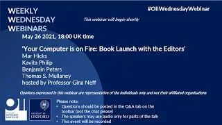 Your Computer is On Fire: Book Launch with the Editors