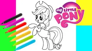 My Little Pony Coloring Page, How to Color Applejack, mlp