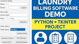 Complete Laundry Billing System in Python | Order, Customer, Receipt & Report
