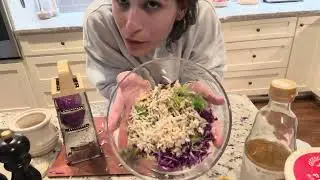 Salmon Burger Cabbage Topping 