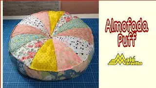 COMO FAZER ALMOFADA PUFF com retalhos