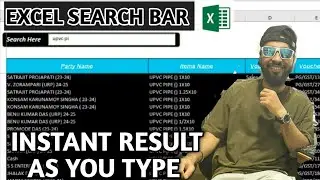 Make a Search Bar in Excel To Find Anything | #searchbar #excel
