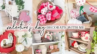 VALENTINE'S DAY DECORATE WITH ME // COZY COTTAGE FARMHOUSE HOME DECOR // CHARLOTTE GROVE FARMHOUSE