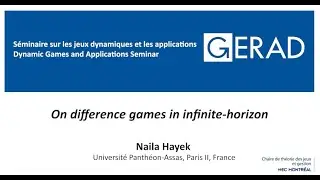 On difference games in infinite-horizon, Naila Hayek