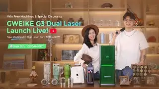 GWEIKE G3 60W MOPA Fiber & 40W Diode Dual Laser Launch Live !
