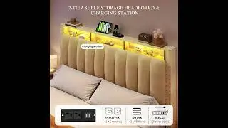 DWVO Full Size Bed Frame Review &ndash; Storage, RGB Lights & Charging Station