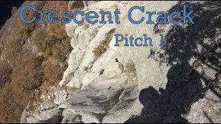 Trad climbing in Little Cottonwood Canyon - Crescent Crack (Pitch 1)