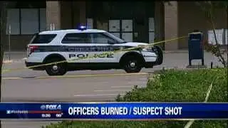 Officers burned, suspect shot in Cedar Hill