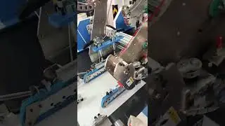 Automatic double side tape applicator machine stick big size paper #tappingmachine #applicator