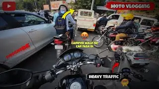 Camper wale ne traffic jaam ker diya 😡😭. #motovlog #jannustuntz 