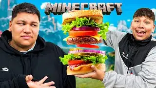 PEDIMOS UNA HAMBURGUESA DE MINECRAFT CON MI HERMANO || Franco Gómez