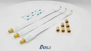 ARLI 3x Fensterdurchf&uuml;hrung UltraSlim weiss + 6 x F-Stecker