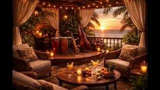Az&uacute;car Lounge | Smooth Latin Jazz & Chill Music ☾ Sunset Beach Lounge Vibes