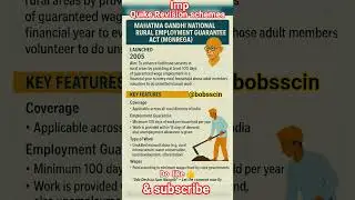 &ldquo;100 Days of Hope: Inside the MGNREGA Scheme&rdquo; #exampreparation #ssc #schemes #govt #govtexam