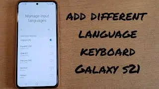 how to add a keyboard language Samsung Galaxy s21