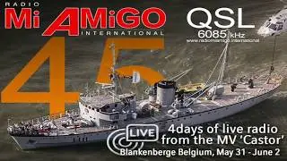 Mi Amigo 45 blasting all over Europe on Shortwave 6085 kHz!