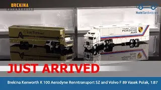 Brekina - Just Arrived 1:87 Kenworth K 100 Aerodyne Renntransport SZ and Volvo F 89 Vasek Polak