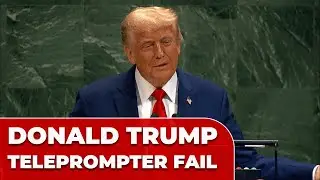 Трамп открывает выступление в ООН сбоем телесуфлера, который приводит в треск комнату