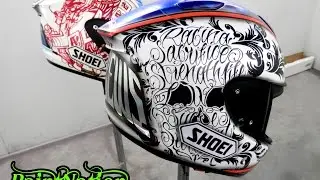 Simon Andrews 2014 Shoei X-spirit 2 helmet by PaintNation