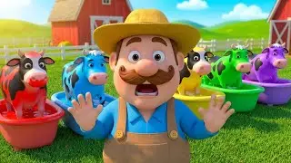 Old MacDonald and the Magical Colorful Animals🐎🐄 | kids video| animal sounds