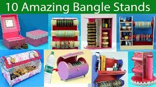 10 Best Bangle Stand Box Cum Organizer Ideas - Easy DIY Bangle Holder Making at Home frrom Waste