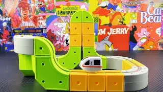 ASMR Toy Unboxing Magical Magnetic Track Building Blocks and Race Car Toy | Satisfying Process