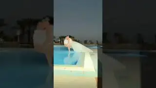 Wedding couple jumped into pool #shorts