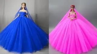 Barbie Doll Makeover Transformation ~ DIY Miniature Ideas for Barbie ~ Wig, Dress, Faceup, and More!
