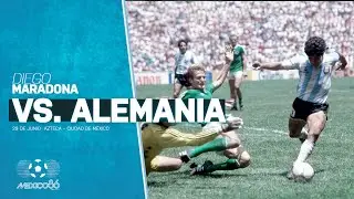 Diego Maradona en el Mundial México 1986. Seguimiento frente a Alemania