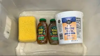 ASMR • 🤍 Pinesol + Baking Soda Reaction! 🤍 • ASMR Sponge Squeezing