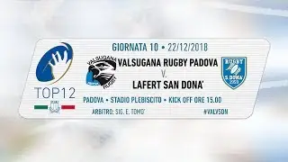 TOP12 2018/19, Giornata 10 - Valsugana Rugby Padova v Lafert San Donà