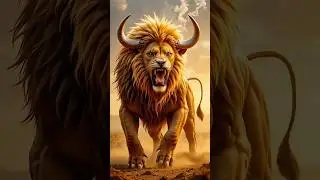 Lion and Wild buffalo hybrid animal fusion 🔥😱 #shorts #animals #hybrids #hybridanimals
