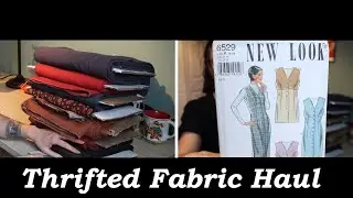 Thrifted fabric haul and sewing a thrifted pattern