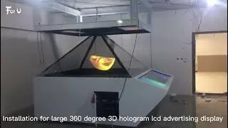 Hologram 3D LCD advertising display Installation for customer