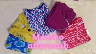 Meesho after wash review | kurti and kurta set | simple life with shital
